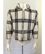 Modern Culture Boys Beige Brown Plaid Long Sleeve Full Zip Hooded Jacket... - $7.92