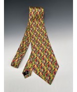 Vintage Andre Claude Canova Necktie Silk Geometric Shapes France Colorful - $395.06 MXN