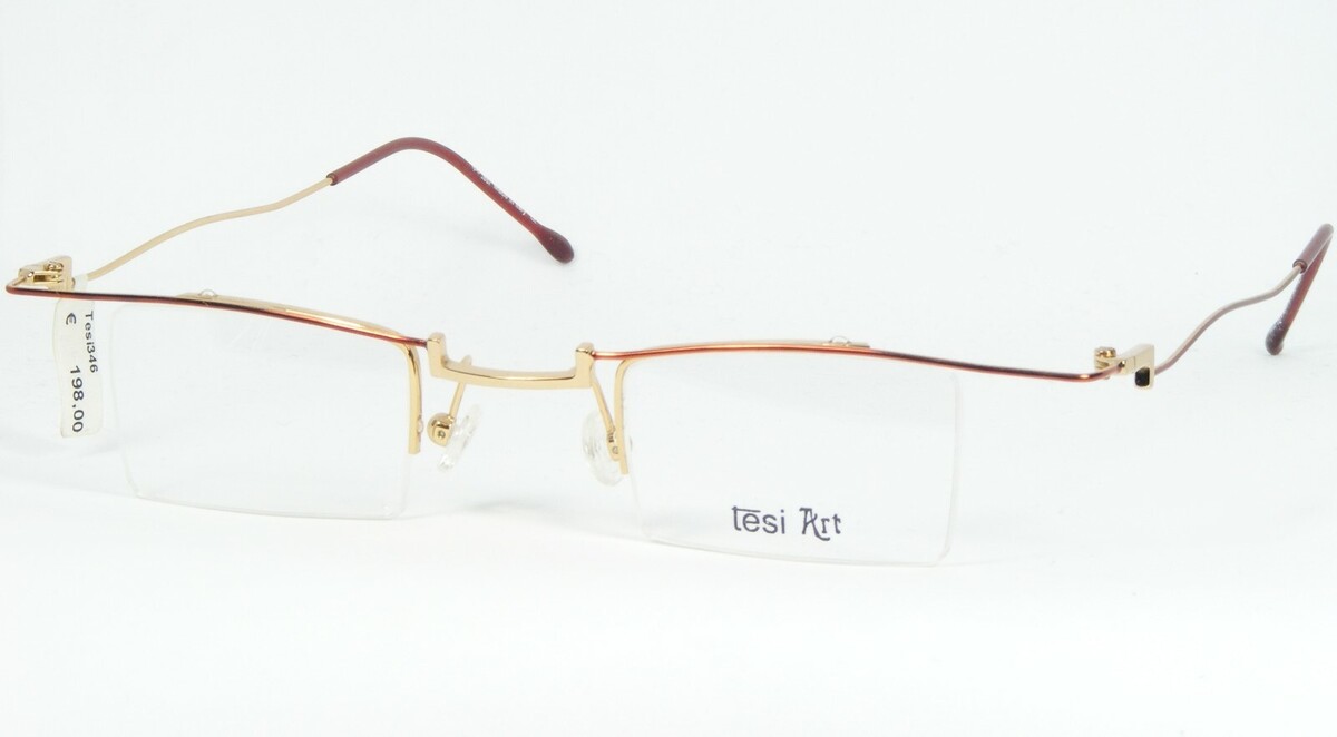 Vintage TESI Kunst Von Ipotesi 346 06 Rost / Gold Brille 39-25-140 Italien - $76.22