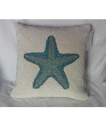 New Costal Collections Beaded Starfish Throw Pillow Aquatic Ocean Pearl ... - £38.91 GBP