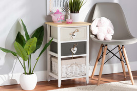 Lingga Multi-Colored Wood 2-Drawer Storage Unit w/Basket - $1,275.51 MXN