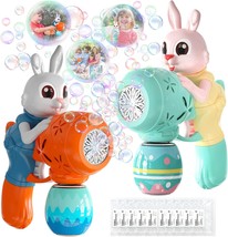 Guns for Toddlers 2pcs Rabbit Machine for Kids Automatic Blower with 10 Solution - £45.41 GBP