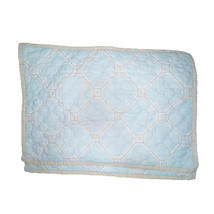 Set Of 2 Kate Spade &quot;Aqua/Taupe Moroccan Trellis&quot; Quilted Standard Pillo... - €15,10 EUR