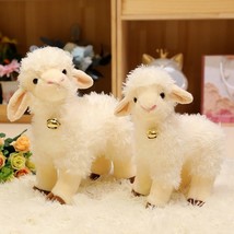 Lovely Animal Sheep Plush Toys Little Lamb Plush Dolls Cute Bell Alpaca Toys Hig - £17.48 GBP