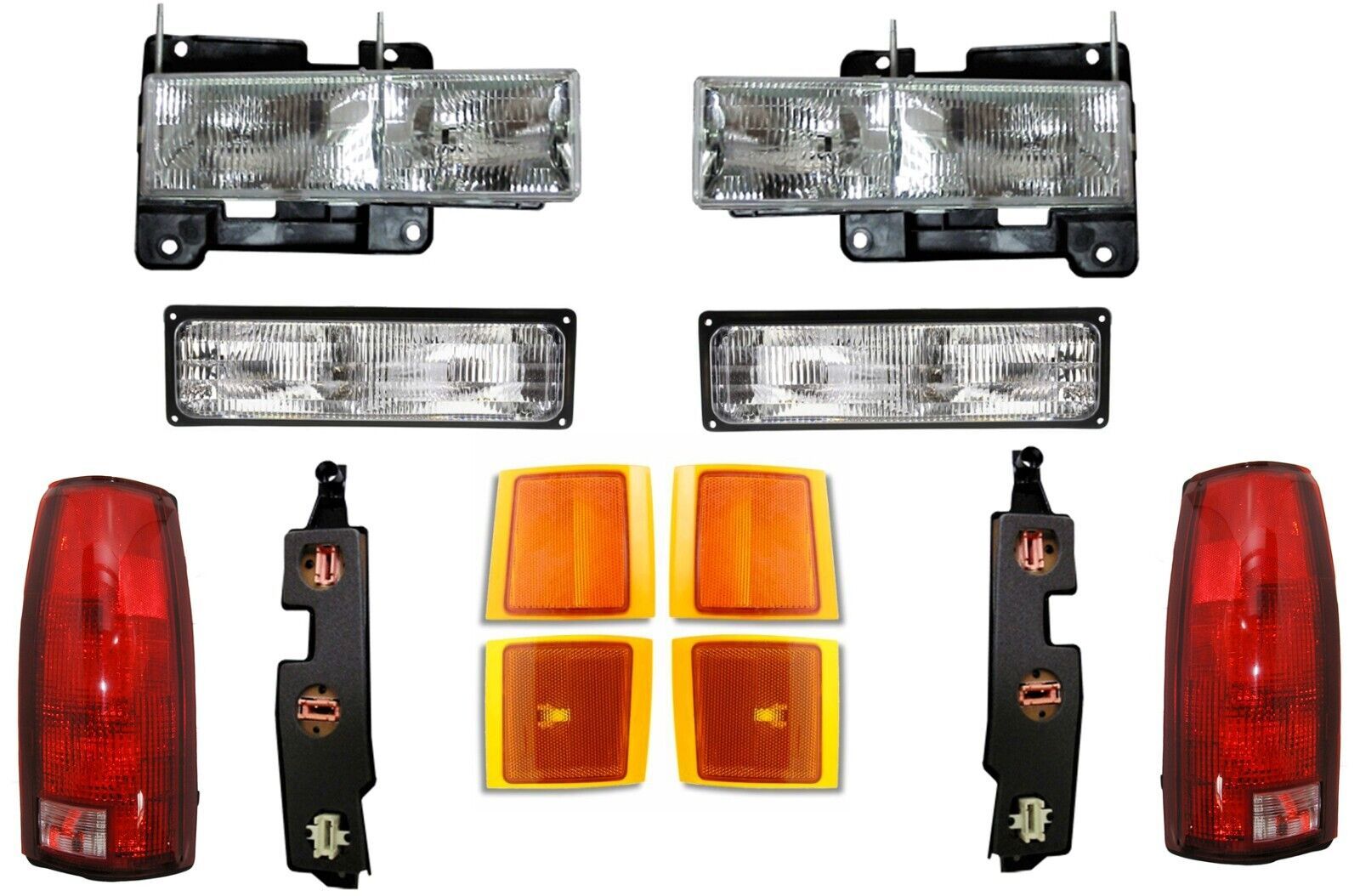 Headlights For Chevy Tahoe Suburban 1997 Tail Lights Boards Reflectors Signals - £167.71 GBP