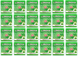 Cloetta Läkerol Eucalyptus Sugar Free Licorice Pastilles 25g * 24 pack 21oz - $69.29