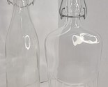 Lot of 2 Bormioli Rocco Fiaschetta Glass Flask with Airtight Cap 8.5oz 1... - $19.79