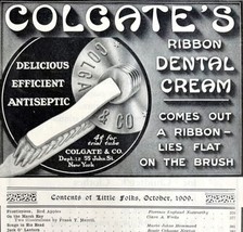 Colgate Ribbon Dental Cream 1909 Advertisement Toothpaste Hygiene DWCC16 - £23.76 GBP