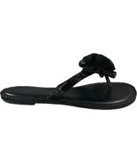 NINE WEST Women&#39;s Black Rose Bead Thong Sandals SZ 7.5 - $19.99