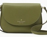 NWB Kate Spade Leila Mini Flap Crossbody Army Green Leather WLR00396 Gif... - $88.10