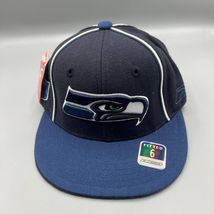 Vintage Seattle Seahawks Hat Child Boys 6 Blue Reebok Fitted Cap New - €10,51 EUR