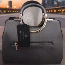 New LJSEIND Designer Handbag Satchel Gold Tone Trim Studded Bottom - $926.34 MXN