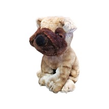 Vtg Golden Bear Plush Pug Stuffed Animal Schnauzer Puppy 7" FREE SHIPPING - £11.70 GBP