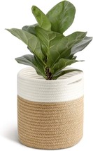 Small Woven Storage Basket For Up To 7&quot; Planter, 8&quot; X 8&quot; Decorative Plant Pot - £30.48 GBP