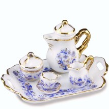 Coffee Set for One 1.642/5 Reutter Porcelain Blue Onion DOLLHOUSE Miniature - £24.03 GBP