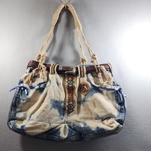 Vintage Handmade Crafted Western Wrangler Authentic Jean Purse With Leather Belt - £36.15 GBP