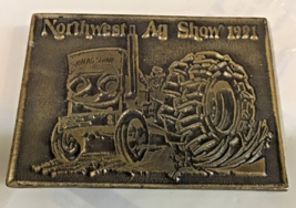 Northwest Ag Show 1991 Brass Belt Buckle USA - £7.78 GBP