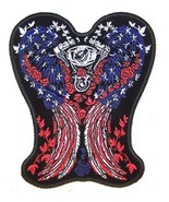 large AMERICAN FLAG WINGS engine JACKET BACK PATCH JBP67 EMBROIDERED bik... - $225.53 MXN