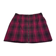 Torrid Mini Pencil Skirt Women&#39;s 16 Plaid Polyester Stretch Front Zip - £20.05 GBP