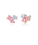 Authentic Crislu Pink and Clear Multi-stone Earrings - €89,85 EUR