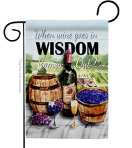 Wine in Wisdom - Impressions Decorative Garden Flag G167064-BO - £15.66 GBP