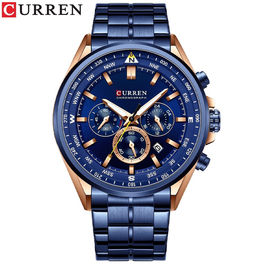 Curren Watch Men Wrist Watch Bracelet Men's Fashion Sports Waterproof Watches Ma - $78.24