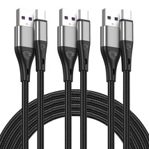 Usb Type C Cable Fast Charging,3Pack 10Ft Premium Nylon Braided 3A Rapid... - $18.99