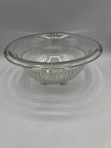 Federal Depression Clear Glass 9-3/4&quot; Nesting Mixing Bowl Ribbed Sides V... - £24.62 GBP