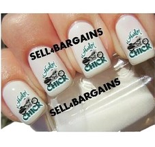 FREE DECALS》SEXY BIKER BABE BIKER CHICK Motorcycle》Bike Week》Nail Art De... - $9.41