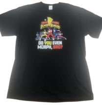 Power Rangers Men&#39;s T Shirt Mighty Morphin Size XLT Black Do You Even Morph Bro - £14.92 GBP