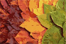 Pepita Needlepoint kit: Ombre Leaves, 12&quot; x 8&quot; - $86.00+