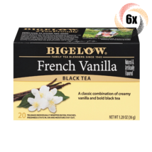6x Boxes Bigelow French Vanilla Natural Black Tea | 20 Pouches Per Box | 1.28oz - €30,10 EUR