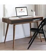 Office Desk Mid Century Modern Desk Writing Desk with Drawer Simple Home... - $310.07 CAD+