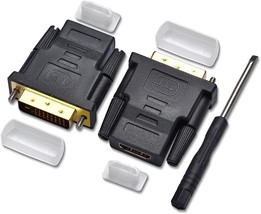 DVI to HDMI Bidirectional DVI DVI D to HDMI Male to Female Adapter 2 Pac... - $19.66