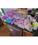 Huge Lot Shopkins Kinstructions Deluxe Shopville Playset Fridge Shop No ... - $1,334.26 MXN