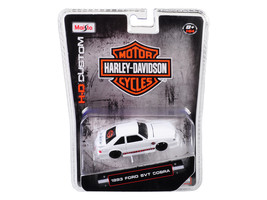 1993 Ford SVT Cobra White &quot;Harley Davidson&quot; 1/64 Diecast Model Car by Ma... - $23.22