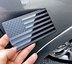 USA Black Metal Flag Emblem for Cars, Trucks 5&quot;x 3&quot; 1pcs - $12.13