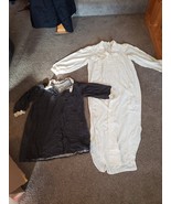 Vintage Lot 2 80&#39;s 70&#39;s Sears Juli Nuisette Nightgown Ruche Blanc Noir F... - $1,051.54 MXN