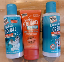 DIRTY WORKS Creme De La Creme Creamy Body Wash, Bubble Bath and Body Scrub - NEW - £7.39 GBP