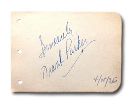 Frank Parker Hand Signed Album Page Cut JSA COA Autograph Naked Ape Actor - £47.41 GBP