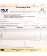 CSX Transportation Locomotive Work Report Forms 5001B Railroad Documents... - $29.99