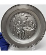 1977 Marcel Jovine Plate 8.5&quot; Treaty of Paris Bicentennial Pewter Collec... - £25.19 GBP