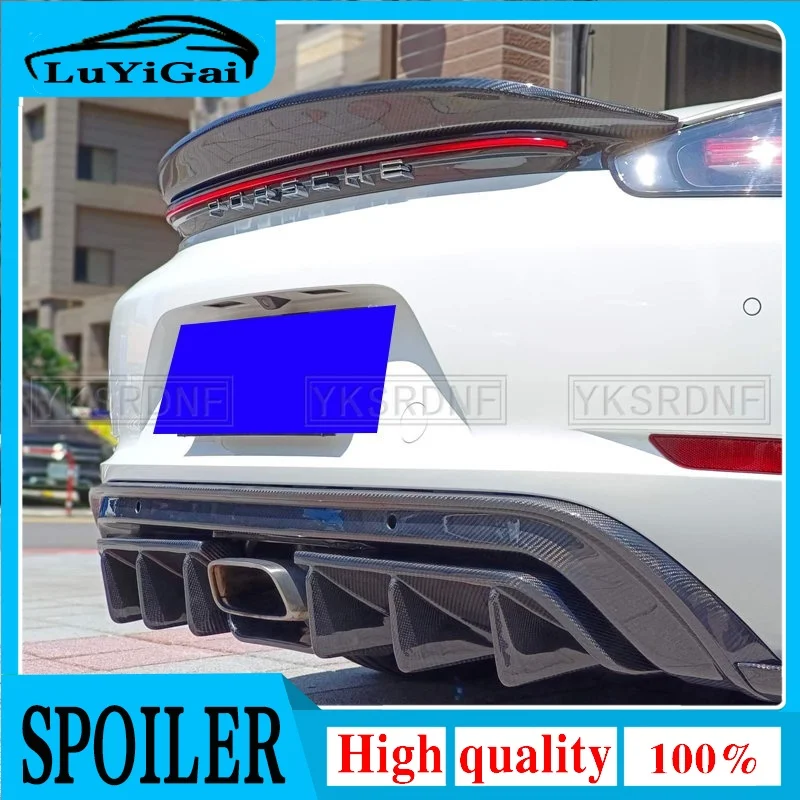 Real   Rear Trunk Lip Wing Spoiler for  718 Boxster &amp; Cayman 2016-UP - £368.77 GBP