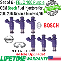 Genuine 6/Units Bosch 4-Hole Upgrade Fuel Injectors for Nissan &amp; Infiniti I4, V6 - £81.16 GBP