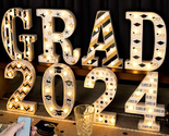 2024 Graduation Decorations - 8 LED Marquee Light up Letters &#39;GRAD 2024&#39;... - $35.65
