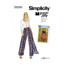 Simplicity Sewing Pattern 9595 R11654 Jiffy Wrap Tie Pantsuit One Size - $12.59