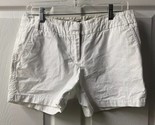 Dalia Collection Chino Shorts Womens Size 6 White With 4 Inch Inseam - $12.36