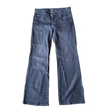 Michael Kors Jeans 4 Womens Black Shimmer Mid Rise Boot Cut Dark Wash Bottoms - £13.26 GBP