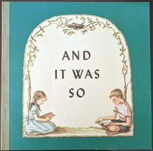 And It Was So [Paperback] Scripture Illustrated By Tasha Tudor - £11.99 GBP