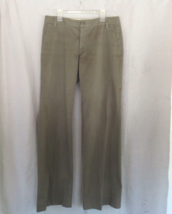 Banana Republic pants bootcut  flat front Size 6 olive green inseam 32&quot; - £10.55 GBP